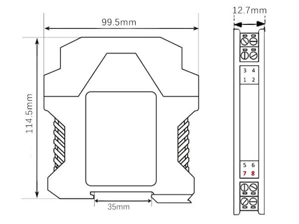 thermocouple input signal conditioner size