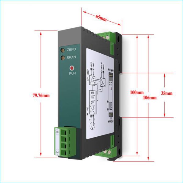 Thermocouple Input Signal Conditioner Size