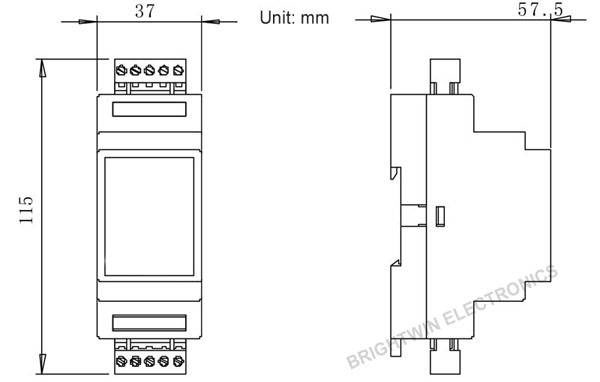 Load Cell Signal Amplifier Dimension