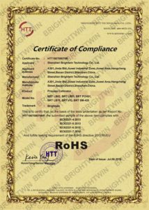 BRIGHTWIN ROHS Certification
