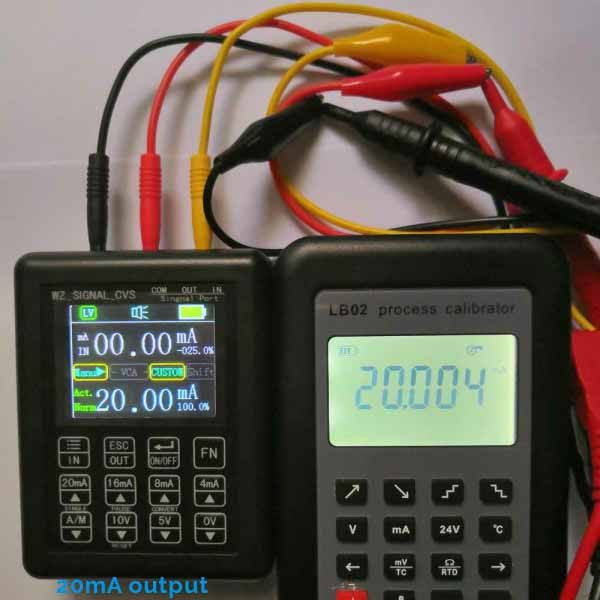 0-20mA 0-10V Signal generator 20mA Output