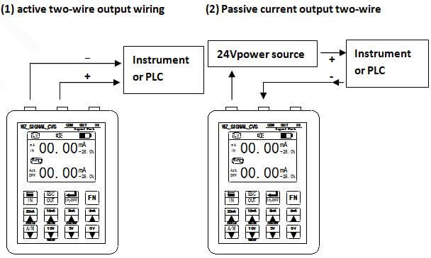 0-20mA 0-5V 0-10V Signal Generator 2-wire Wiring