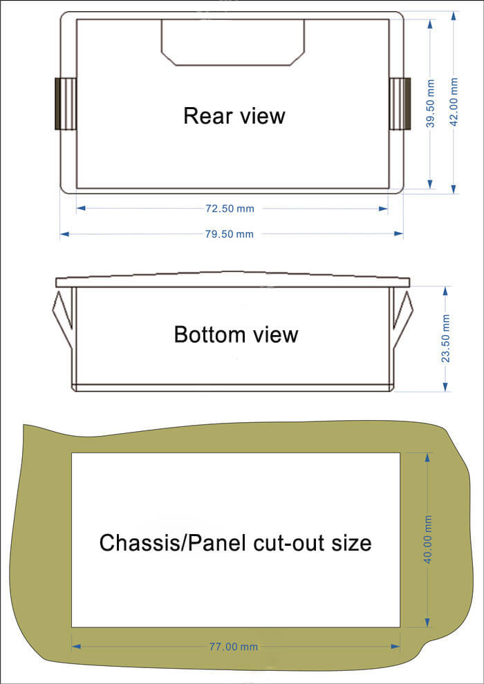 Brightwin panel-mount signal generator size